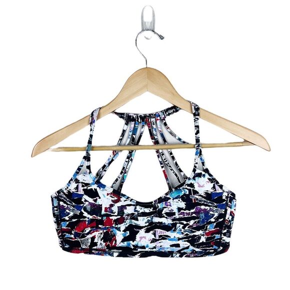 Lululemon Lighten Up Colorful Sports Bra Sz 8 - Picture 1 of 8